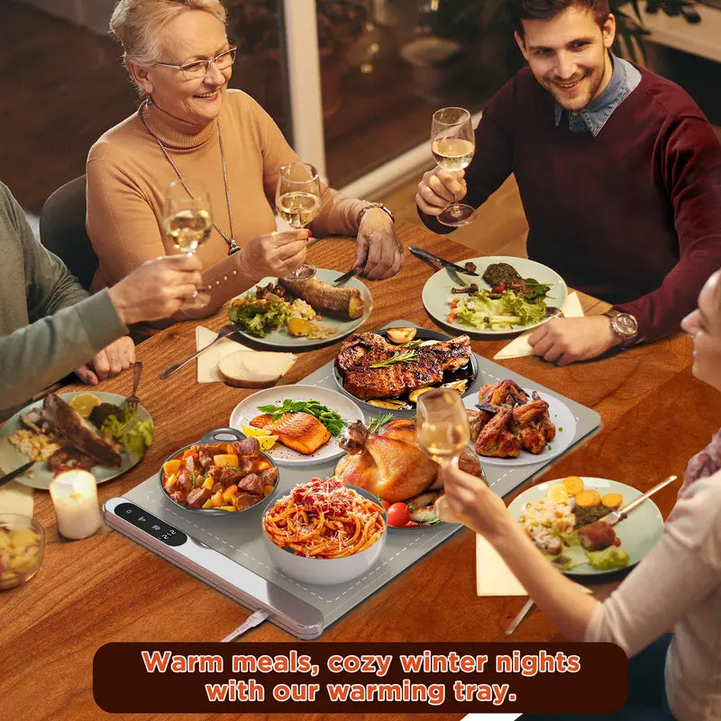 Heatmate™ - Heating Roll-Up Food Warmer Mat with 6 Temp/Timer Settings.