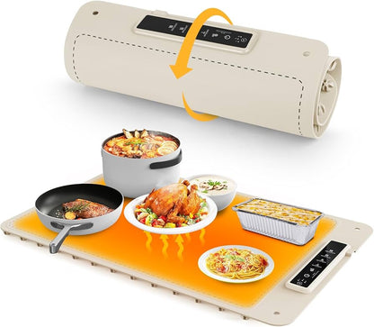 Heatmate™ - Heating Roll-Up Food Warmer Mat with 6 Temp/Timer Settings.