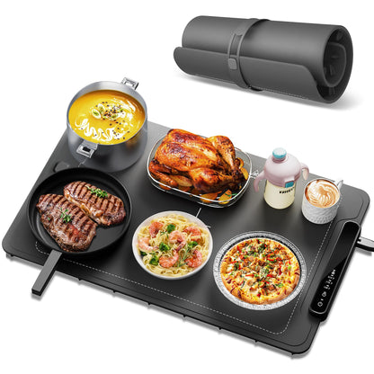 Heatmate™ - Heating Roll-Up Food Warmer Mat with 6 Temp/Timer Settings.