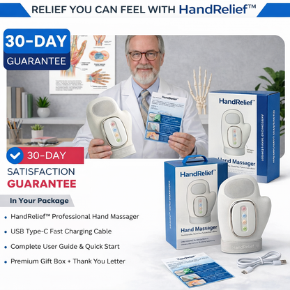 HandRelief™ 3-in-1 Hand Massager for Wrist Pain, Finger Joint Pain, Hand Pain