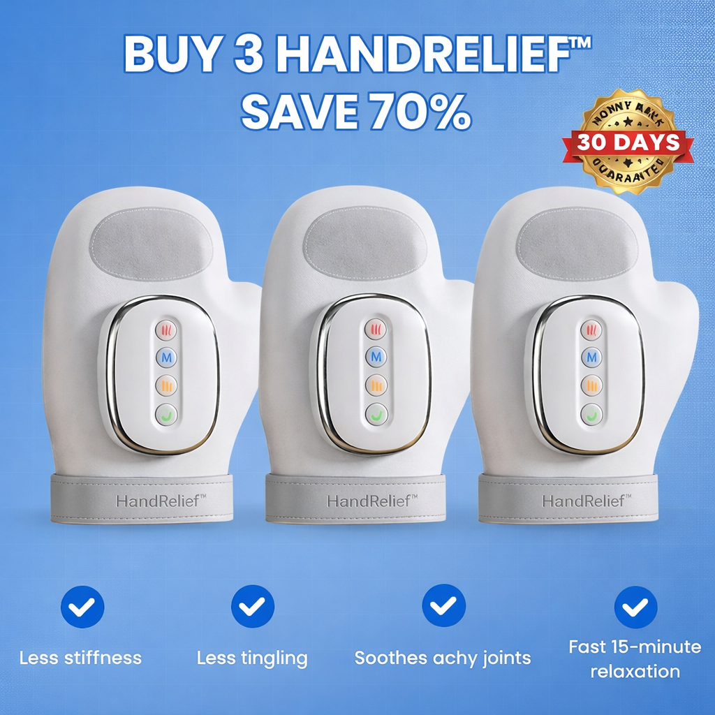HandRelief™ 3-in-1 Hand Massager for Wrist Pain, Finger Joint Pain, Hand Pain
